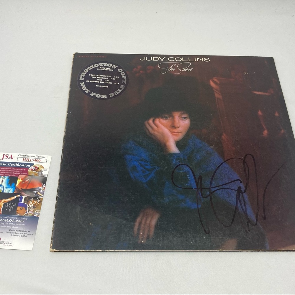 Judy Collins signed True Stories Album JSA COA
